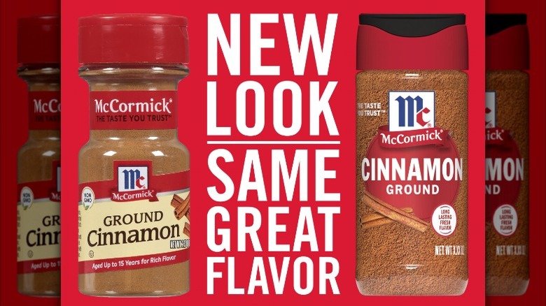 old and new McCormick cinnamon