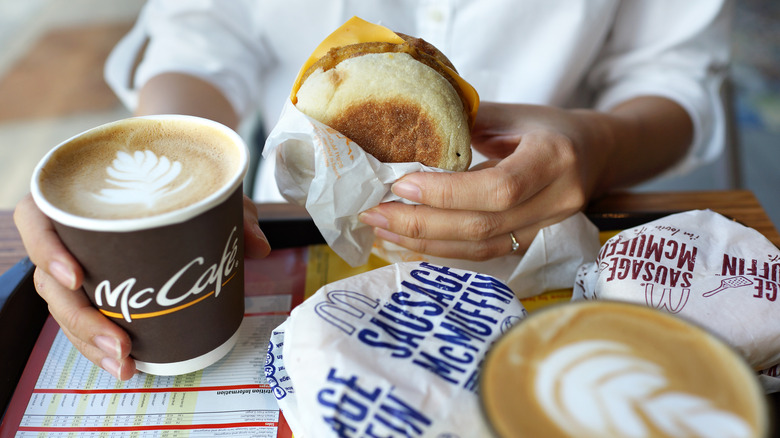 McDonald's breakfast tray with Egg McMuffin