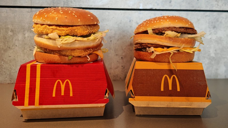 Chicken Big Mac and Big Max on boxes