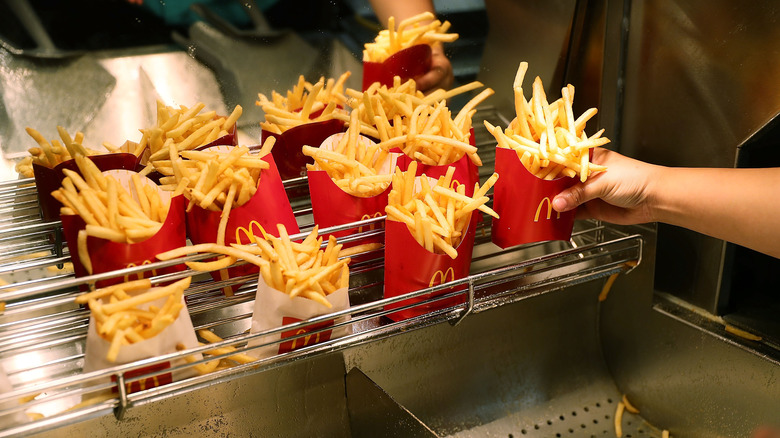 McDonald's fries being prepared