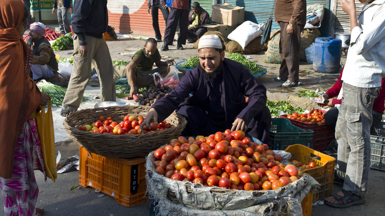 Selling tomatoes in india 