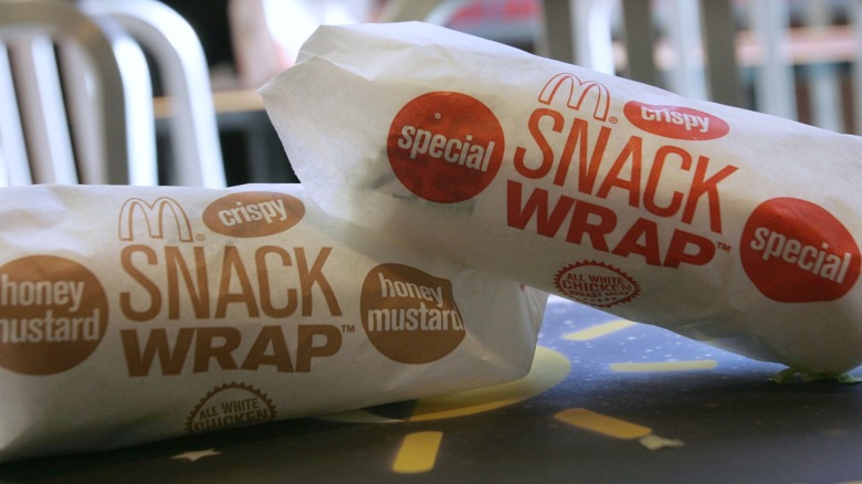 Two McDonald's Snack Wraps