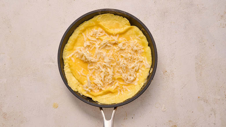 omelette sprinkled with cheese
