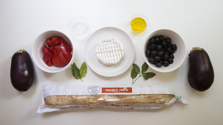 eggplant panini ingredients on table