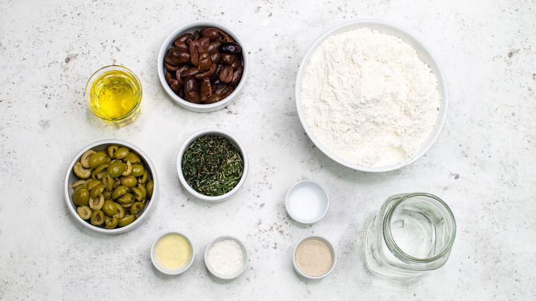 ingredients Mediterranean herb  olive fougasse
