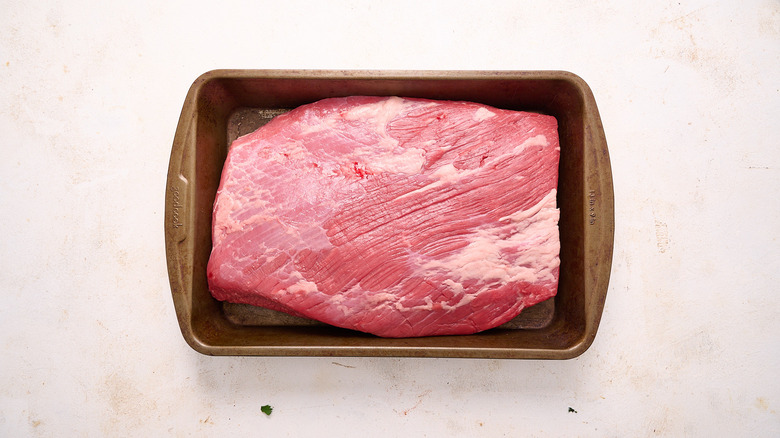 Brisket in baking dish