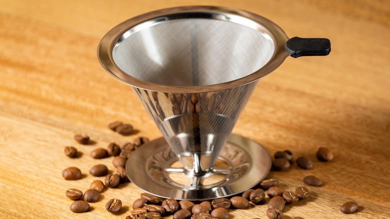 metal pour-over coffee filter