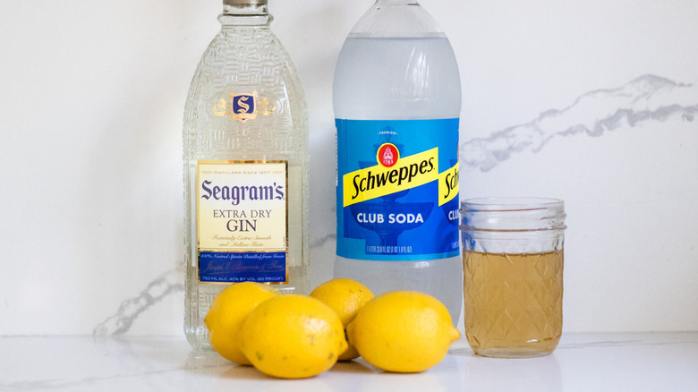 ingredients for tom collins cocktail