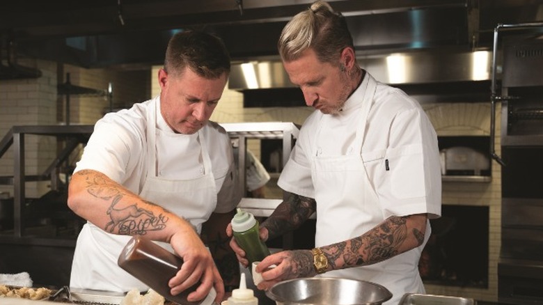 Bryan and Michael Voltaggio cooking