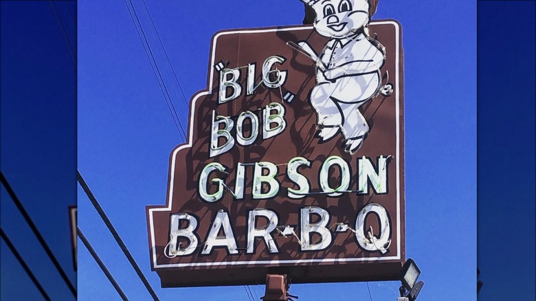 Big Bob Gibson Bar-B-Q sign