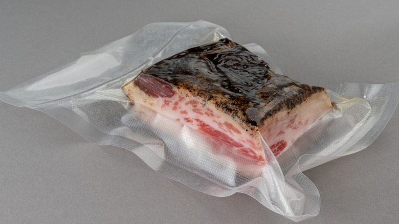 Vacuum sealed bacon