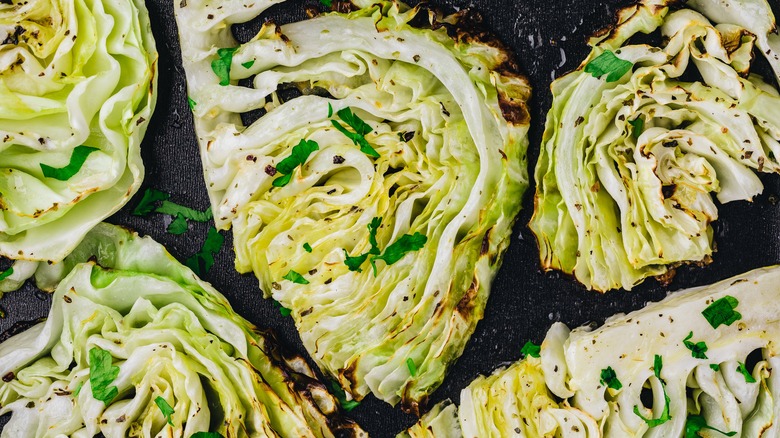 Grilled cabbage