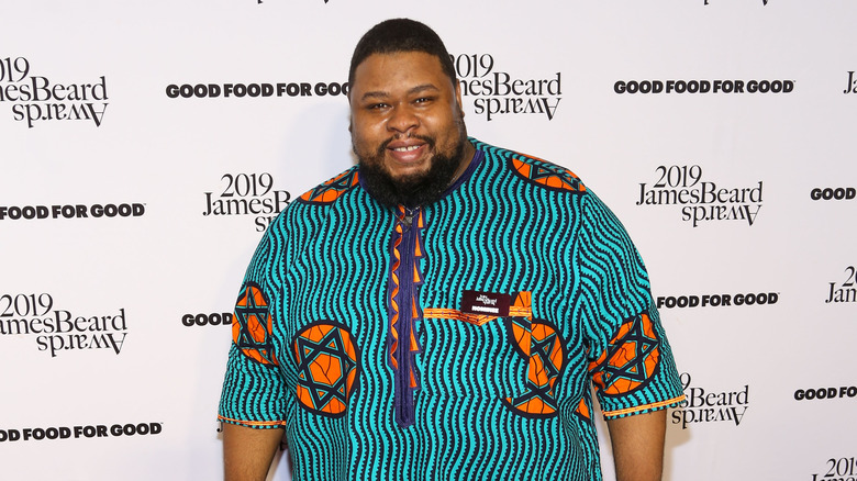 Michael W. Twitty posing at the 2019 James Beard Awards