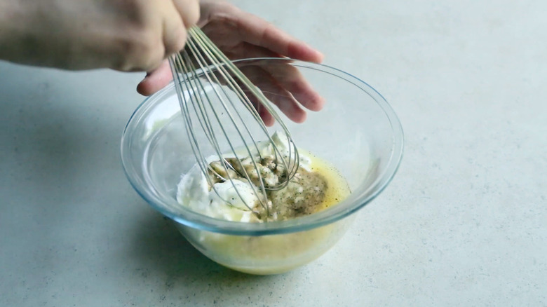 mixed tahini yogurt sauce