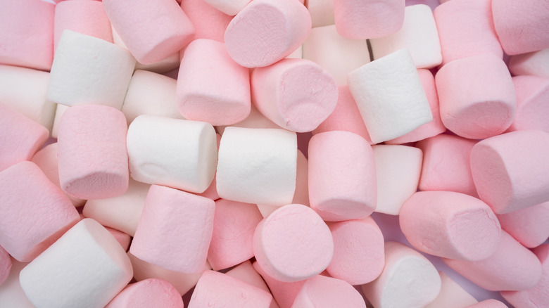 White and pink marshmallows