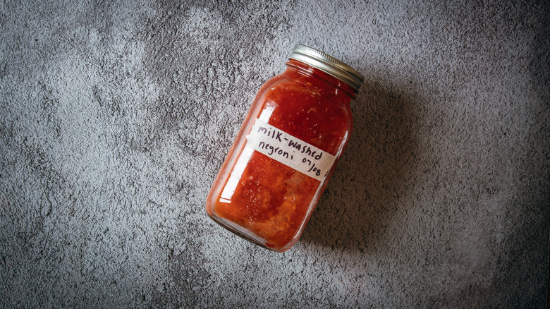 Labelled Negroni jar