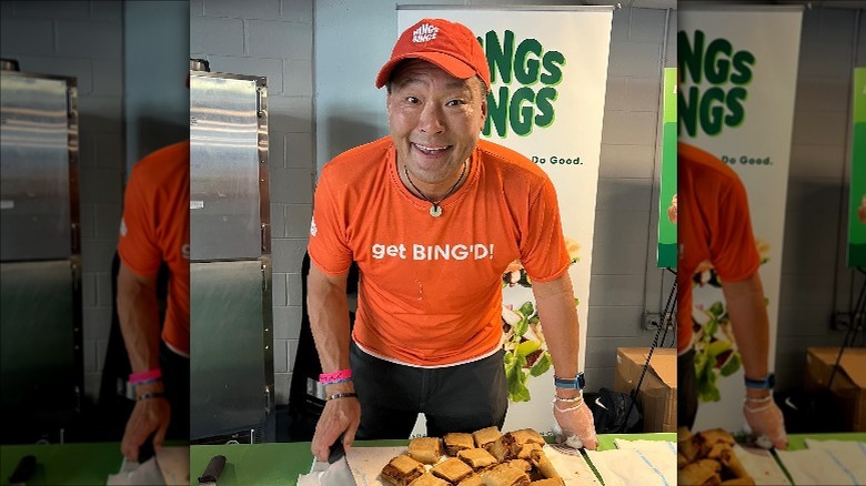 Ming Tsai with plate of MingsBings