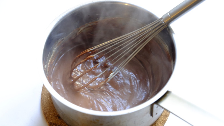 chocolate in a pan 