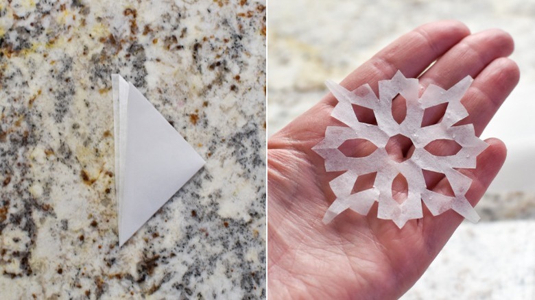 parchment paper snowflake