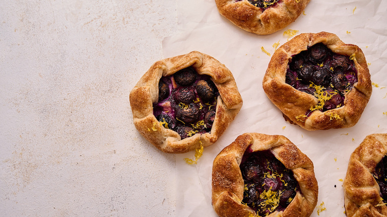 galette with lemon zest on top