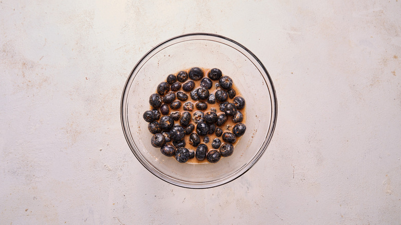 blueberry mixture in bowl