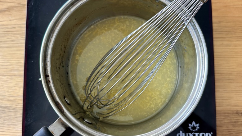 Lemon mixture in pot