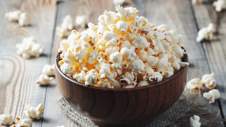 popcorn in a bowl