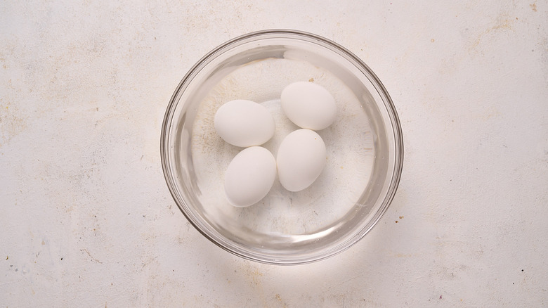 eggs in ice bath