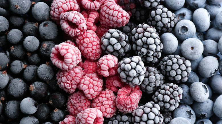 Mix of frozen berries