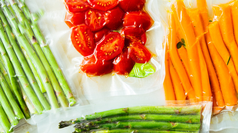 Overpacked sous vide bags