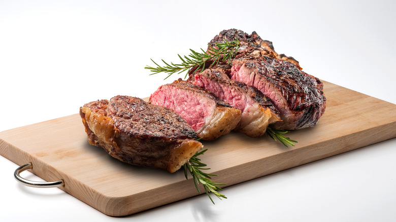 steak on cutting board