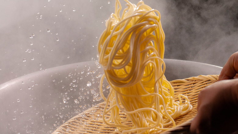 ramen and water