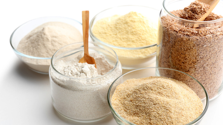 Various dry baking ingredients