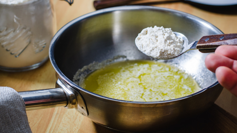 spoonful of flour for a roux