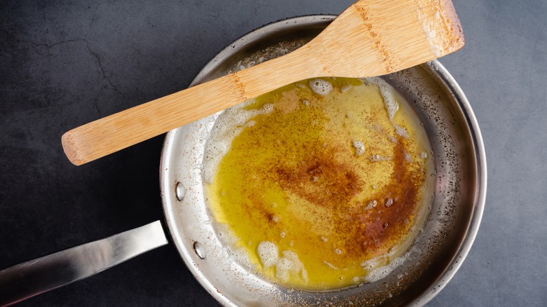 Brown butter with spatula