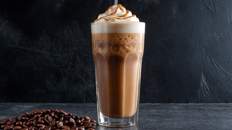 Coffee drink with whipped cream