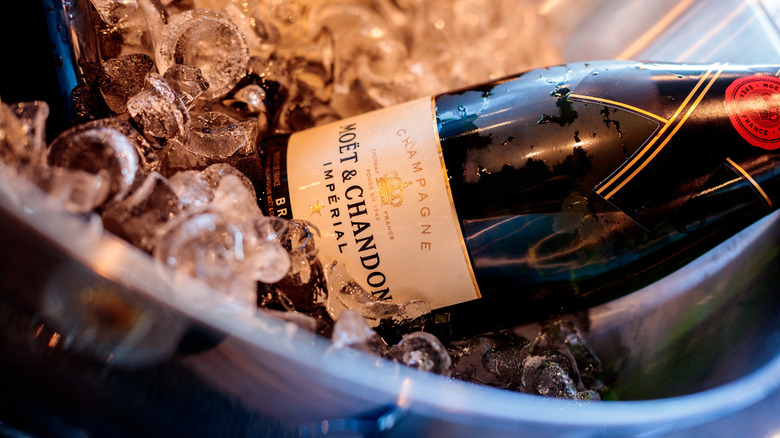 Moet Imperial in ice bucket