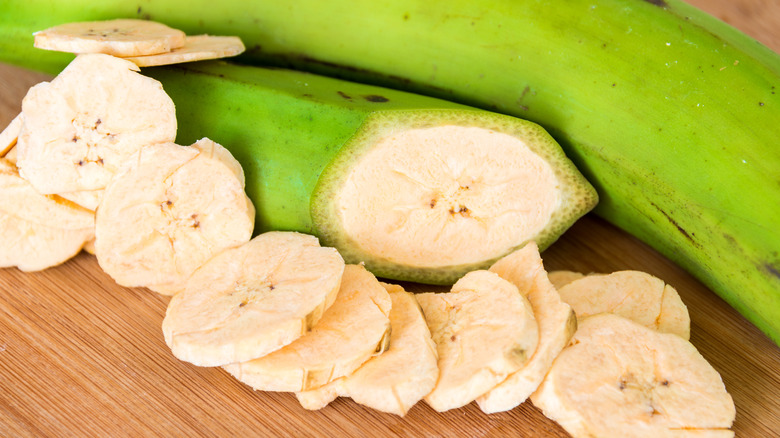 slices of green plantain