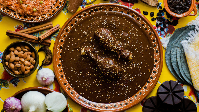 mole poblano with chicken