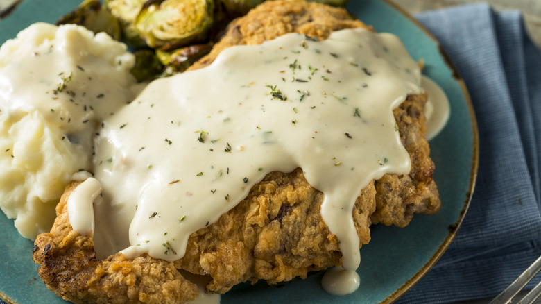 smothered country fried steak