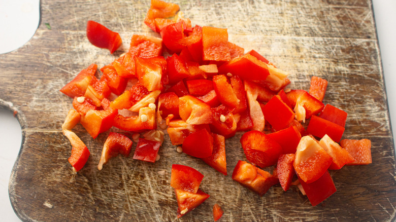 diced red pepper