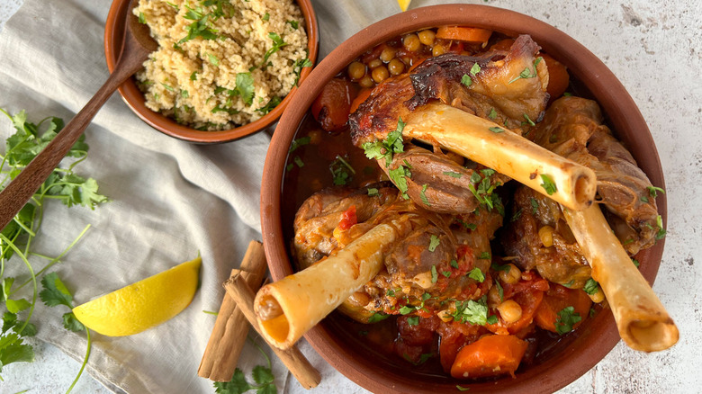 lamb shanks, couscous, and lemons