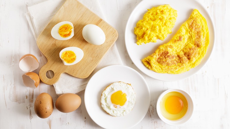 Eggs prepared different ways