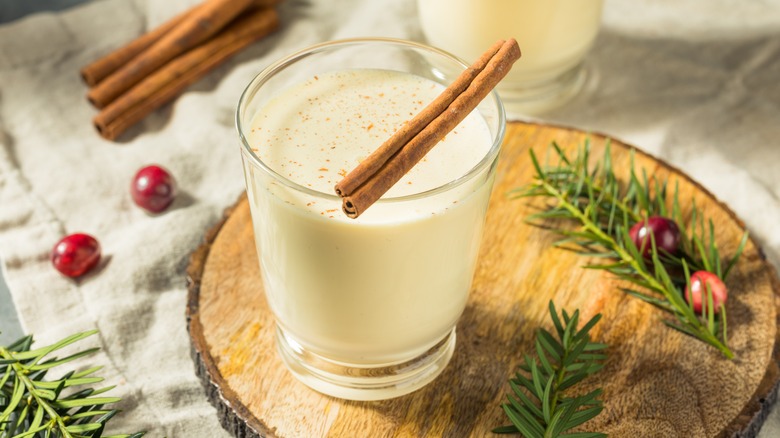 Eggnog with nutmeg