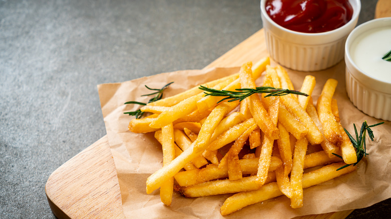 french fries with ketchup