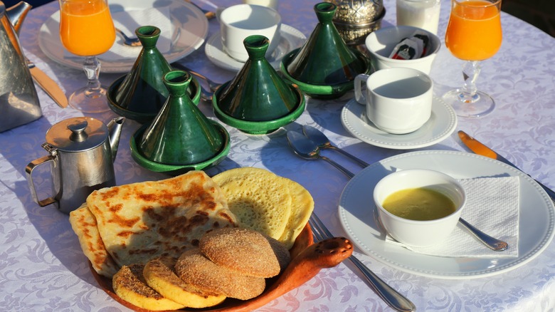 Moroccan breakfast table 