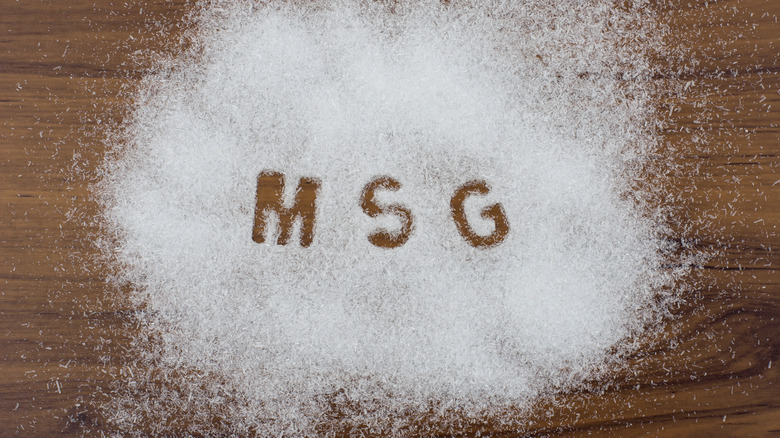 MSG spilled on counter