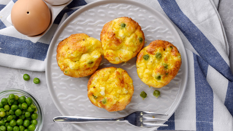 Mini frittatas with peas