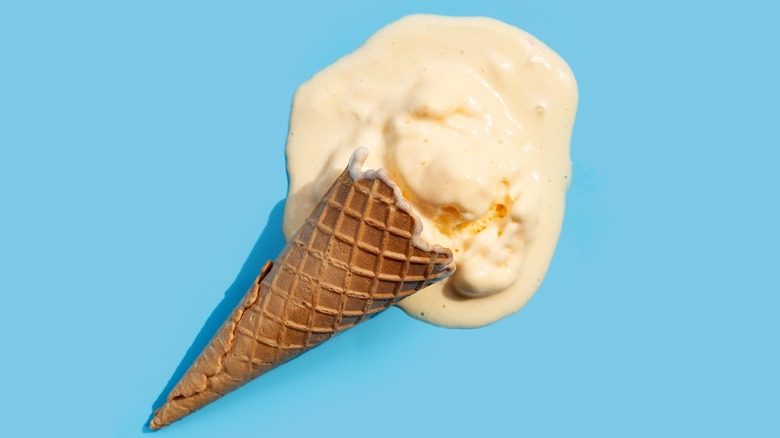 melting ice cream cone