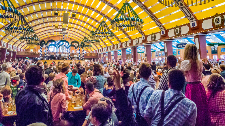 Merrymakers at a past Oktoberfest